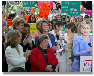 Rallying for equal pay for women