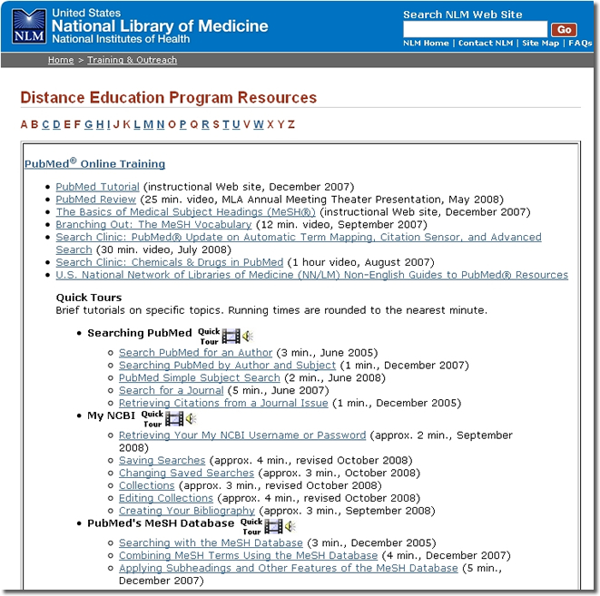 Distance Education Program Resources Page