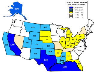 Crude Oil Proved Reserves by Area, 2006 