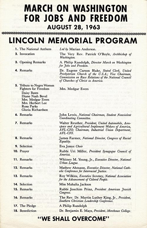 Official Program for the March on Washington (1963)