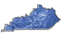 Map image of the state of Kentucky