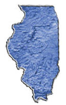 Map image of the state of Illinois