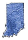 Map image of the state of Indiana