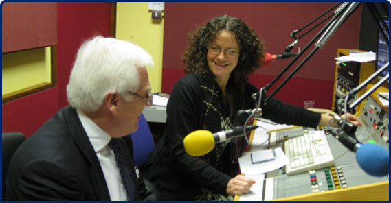 MCC CEO Ambassador John Danilovich participates in a BBC radio interview for their World Service Program.