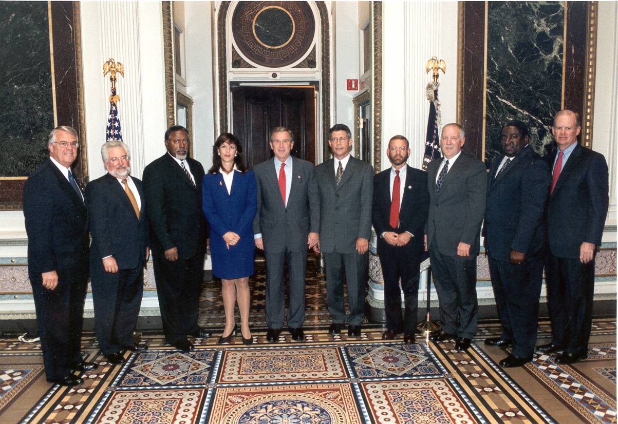 Photo of President Bush and IGs from the Financial Agencies