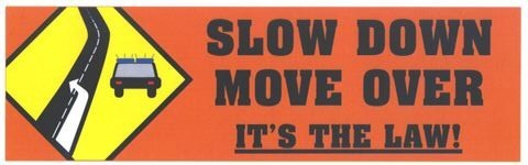 Move Over Slow Down logo and link to Public Service Announcement