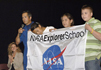 Reporters are invited to witness students from Key Peninsula Middle School of Lakebay, Wash., while they chat with NASA Expedition 18 astronauts Mike Fincke and Sandra Magnus, who are aboard the International Space Station on Jan 21, 2009.