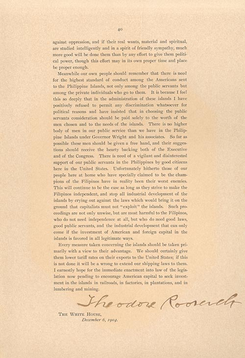 Theodore Roosevelt's Corollary to the Monroe Doctrine (1905)