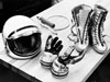 Pressure suit helmet, gloves and boots
