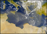 Dust Blankets the Mediterranean