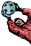 man with soccer ball