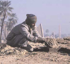 man making bricks in Egypt