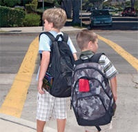 kids walking to school
