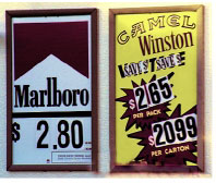 Cigarette signs
