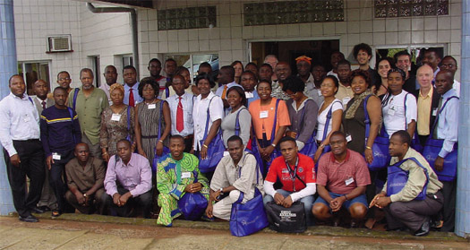 African professionals group portrait