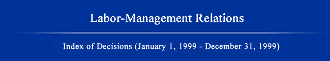Labor-Management Relations: Index of Decisions