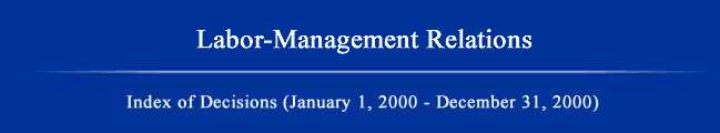 Labor-Management Relations: Index of Decisions