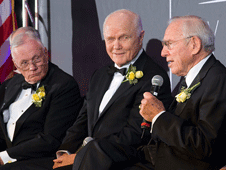 Neil Armstrong, John Glenn and James Lovell