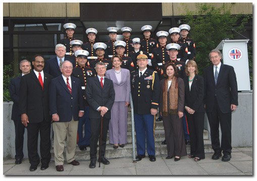 Speaker Pelosi and Congressional Delegation with U.S. Marines