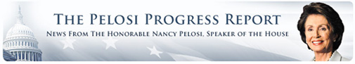 Pelosi Progress Report banner