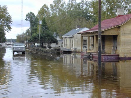 Photo of a flood street.