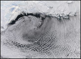 Cloud patterns in the Bering Sea