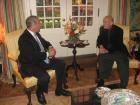 Rep. Israel meets with Afghanistan President Hamid Karzai. 9/25/08