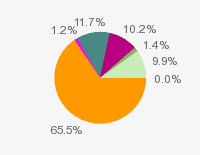 Pie chart: in table form below