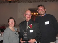 Pictured from left to right:  Judy Baxter, David Hahn, and Mayor Neitzke at the Greenfield Chamber of Commerce Annual Awards Banquet on December 10, 2008.  Click photo for a larger image.