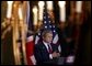 President George W. Bush is reflected in a mirror during a press conference with British Prime Minister Tony Blair at Hillsborough Castle near Belfast, Northern Ireland, Tuesday, April 8, 2003. White House photo by Paul Morse