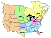 Figure 1:  Source is the North American Electric Reliability Corporation and the URL is http://www.nerc.com/regional/