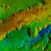 infrared image of Ganges Chasma, Mars