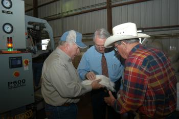 Randy tours a cotton gin