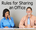 Rules for Sharing an Office // Woman reacting to smelly co-worker (© Image Source/Getty Images)