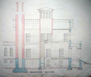 Section drawing of the Carson City Mint