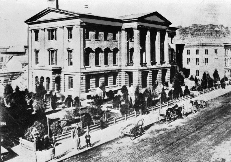 Enlarged photograph of one of the interiors of the San Francisco Mint