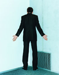 Man standing in front of a vent.