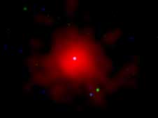 This image merges Swift optical and Xray views of GRB 080607.