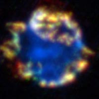 blown-out remains of a stellar explosion