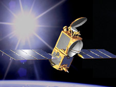 artist concept of OSTM/Jason-2 in space