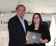 Congressman Costello presenting the Grand Prize to Elisabeth Choate