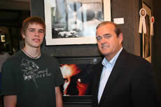 Brandon Trammel with Congressman Costello