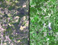 Santa Claus, Georgia (left) and Indiana (right)