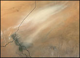 Dust Storm over Lake Chad