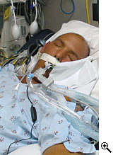 hospital pateint on life support