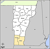 Map of Declared Counties for Disaster 1816