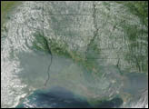 Smoke from Alaskan Fires over Louisiana