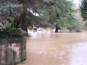 Flooded Streets in Napa, Caifornia.