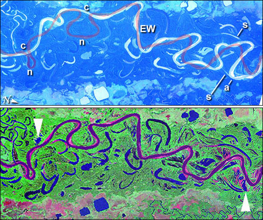 Changes in the Mamore River, Bolivia