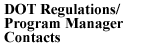 DOT Regulations / Program Manager Contacts